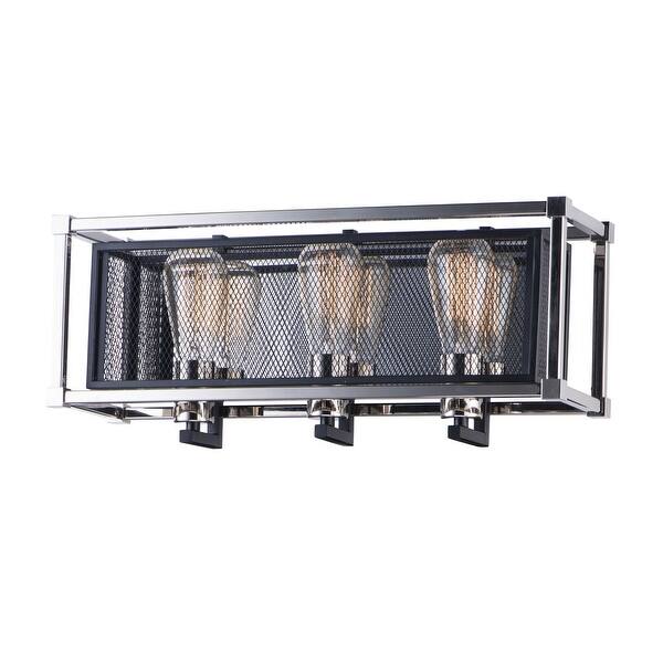 slide 2 of 5, Maxim Refine 3 Light 21" Wide Bathroom Vanity Light Black / Polished Nickel