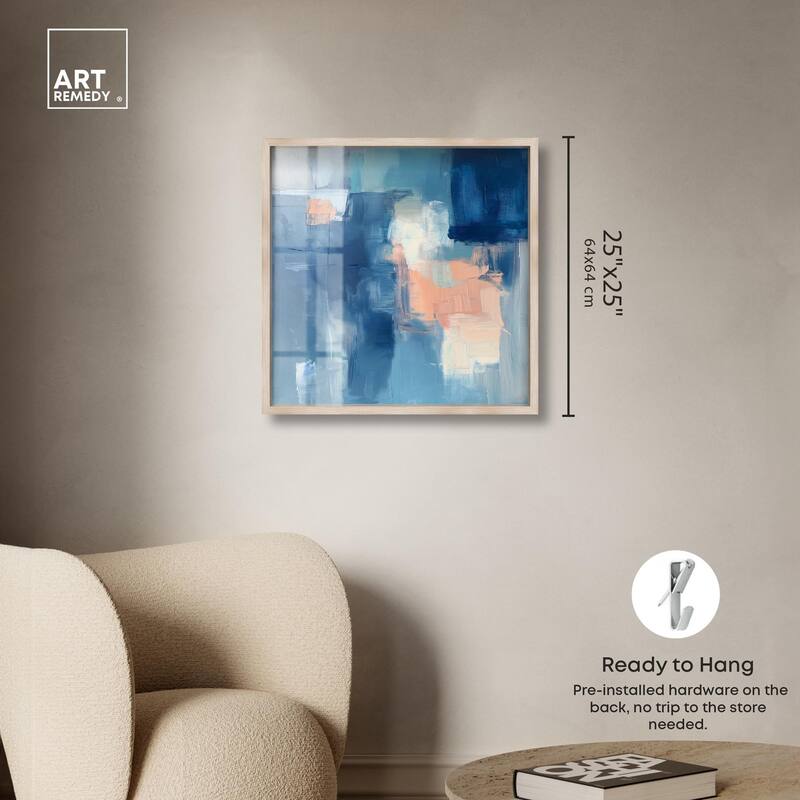 Whispering Blue II Shadowbox by Art Remedy