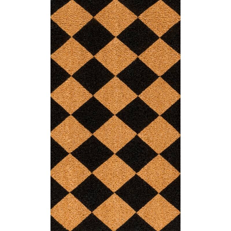 JONATHAN Y Classic Natural Coir Mat Indoor/Outdoor