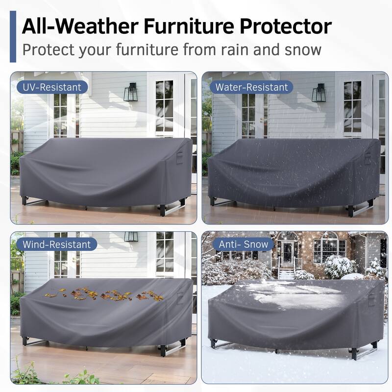 Pocassy Outdoor Sofa Lounge Chair Covers Heavy Duty Waterproof Covers.