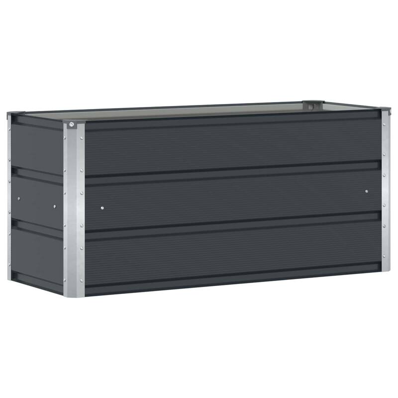 vidaXL Planter in Steel - 39.37 x 15.75 x 17.72"
