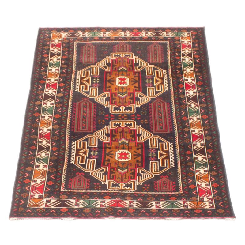 Teimani Black Rug 2'10" x 4'9" - 2'10 x 4'9