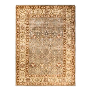 Overton Eclectic, One-of-a-Kind Hand-Knotted Area Rug - Light Gray, 8' 10" x 12' 1" - 8' 10" x 12' 1"