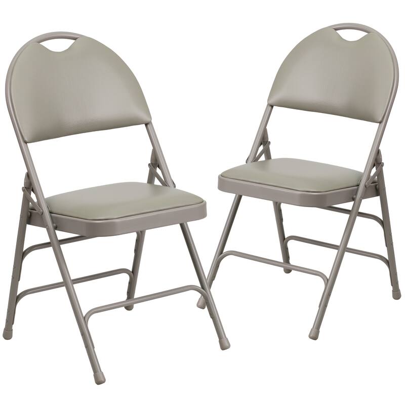 2 Pack Extra Large Ultra-Premium Triple Braced Folding Chair