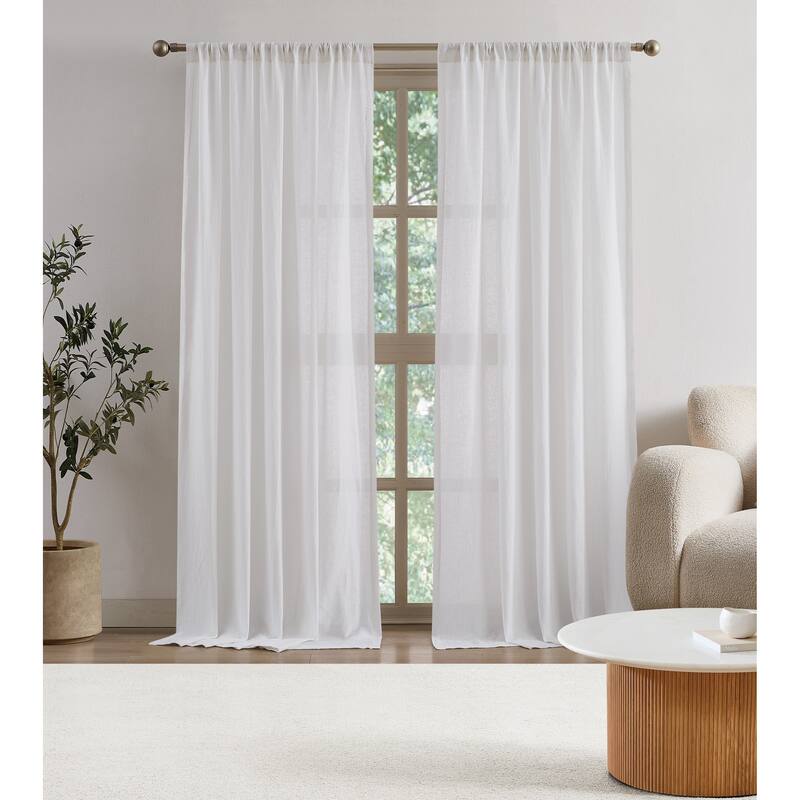 Brooklyn Loom Flax Linen Window Curtain Pair