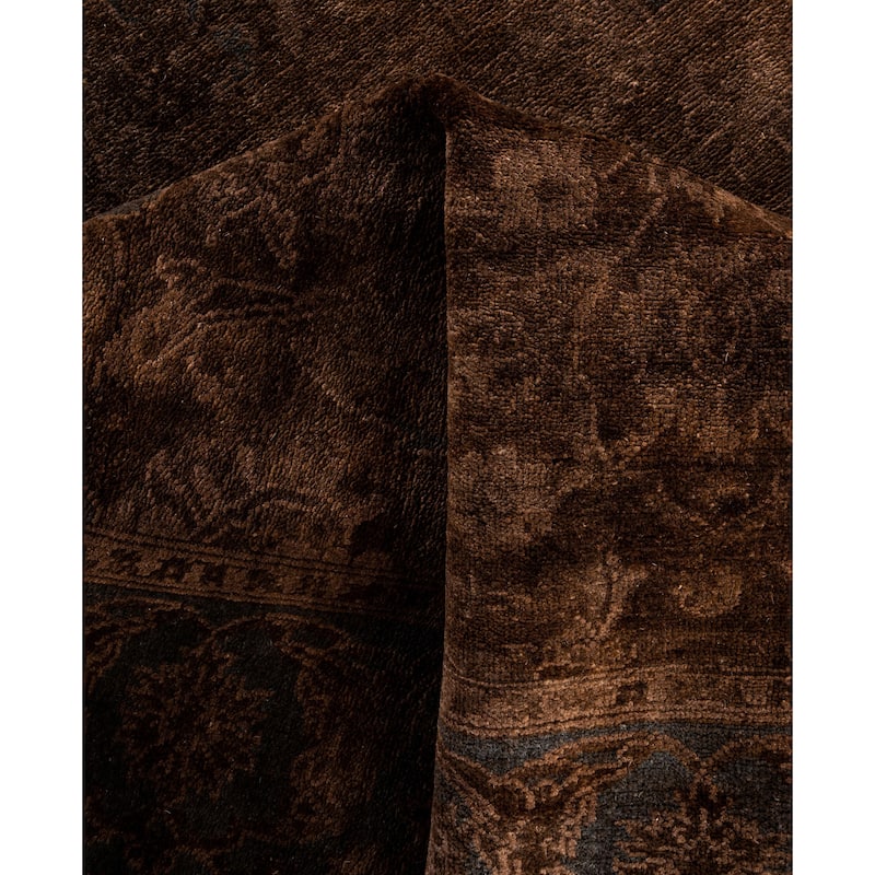 Overdyed One-of-a-Kind Hand-Knotted Area Rug - Brown - 4' 2" x 6' 1"