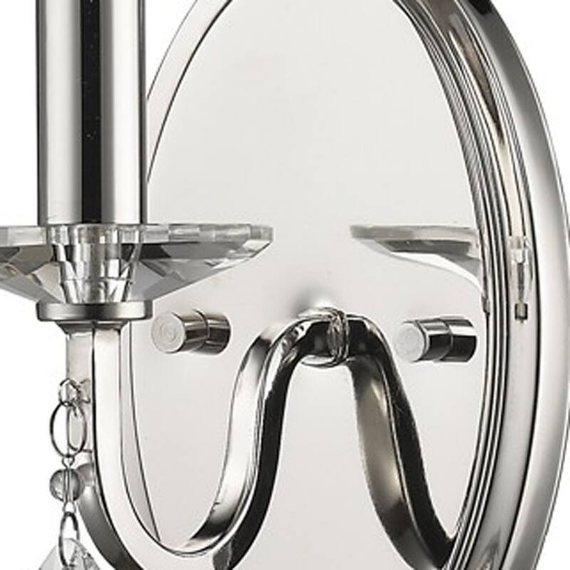 Silver Linen Shade Silver Steel 3 Light Flush Mount Wall Sconce LED - 6” x 5” x 13.75” (D x W x H)