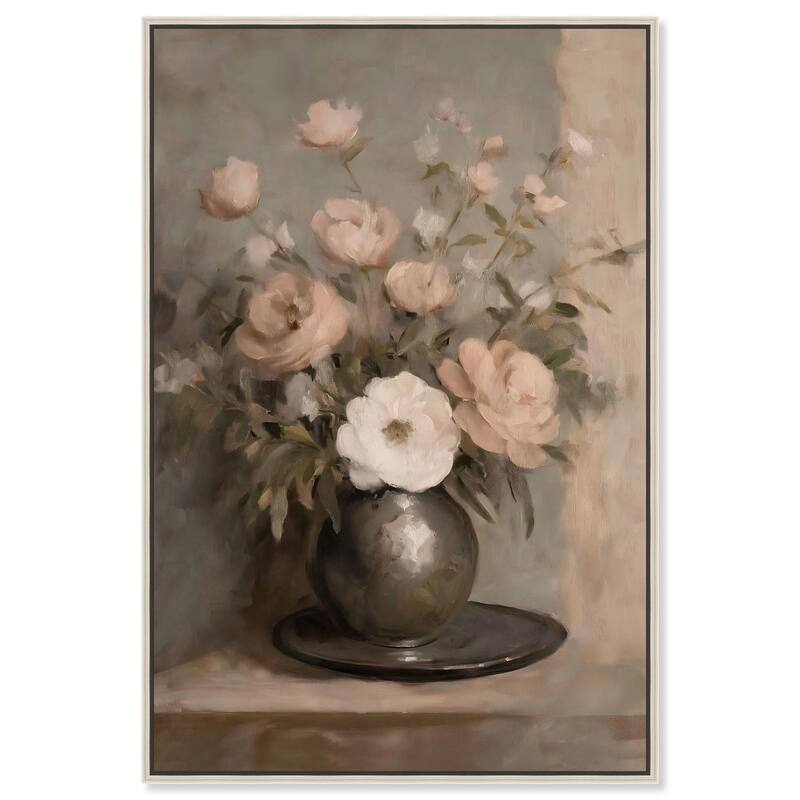 Porcelain Pink Canvas by Art Remedy - Silver - 20" x 30"