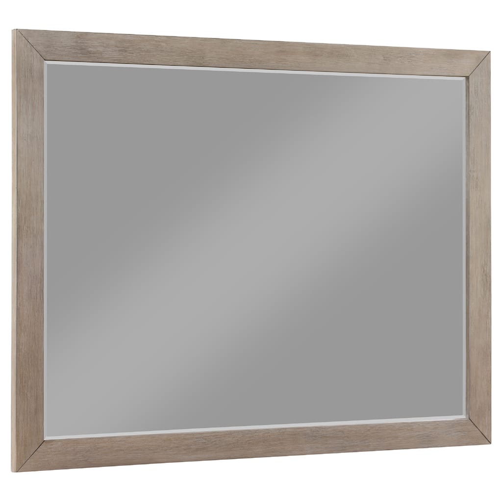 Keno Dresser Mirror, Sturdy Barley Brown Wood Frame, 33 Inch - Barley Brown