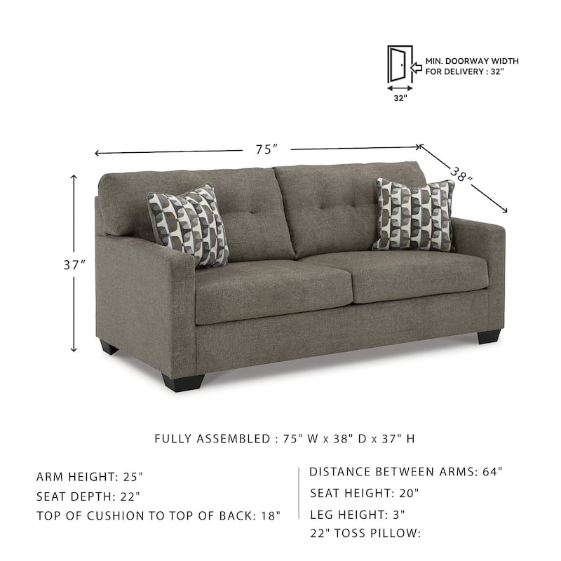 Signature Design by Ashley Mahoney Sofa - 75"W x 38"D x 37"H