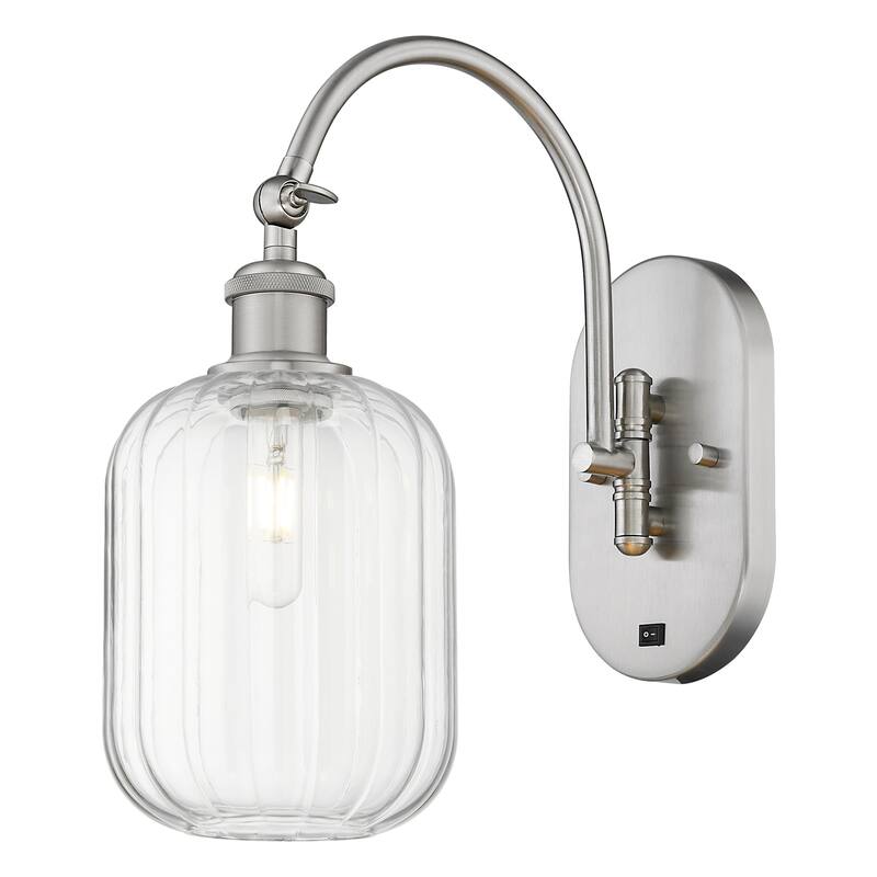 Innovations Lighting 918-1W-16-7 Preston Sconce Preston 16" Tall Wall - Brushed Satin Nickel / Clear