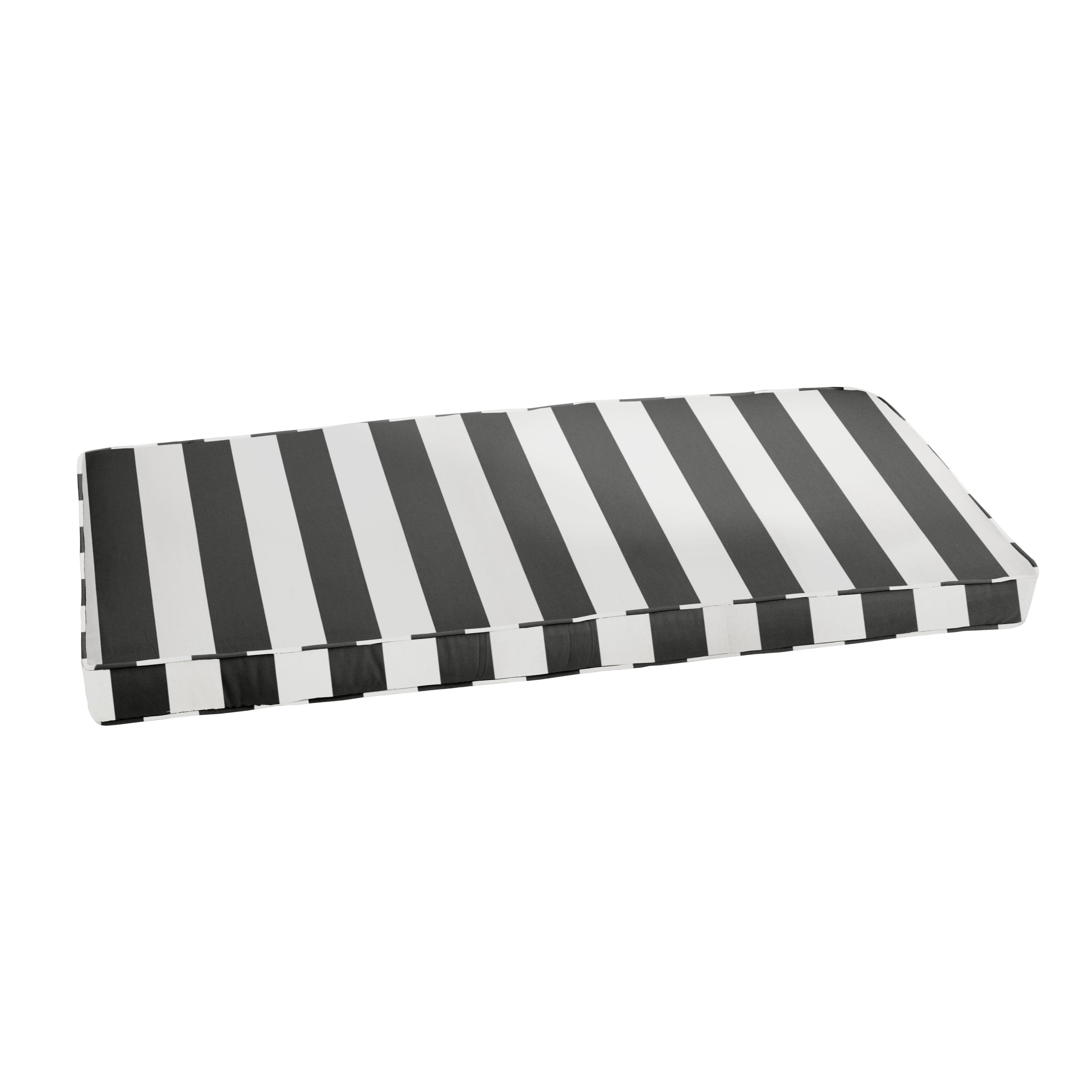 Black and white striped bench cushion 2025