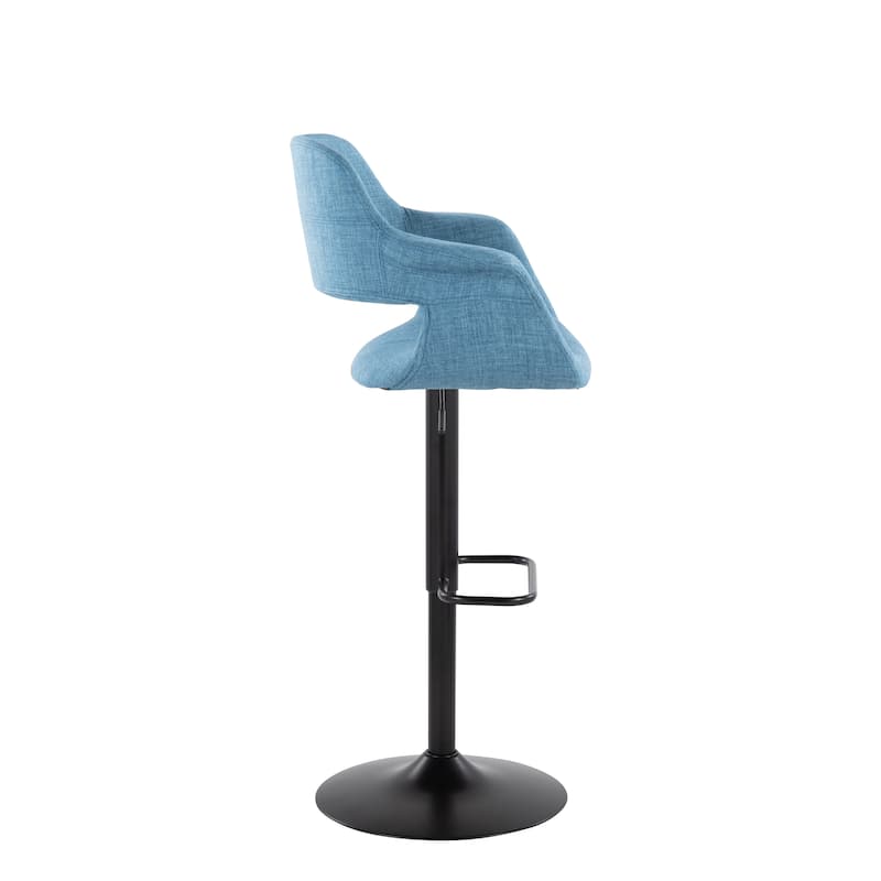 Lumisource Barstool with Swivel in Black and Charcoal, Set of 2 - 19"Lx23.5"Wx39-47.5"H
