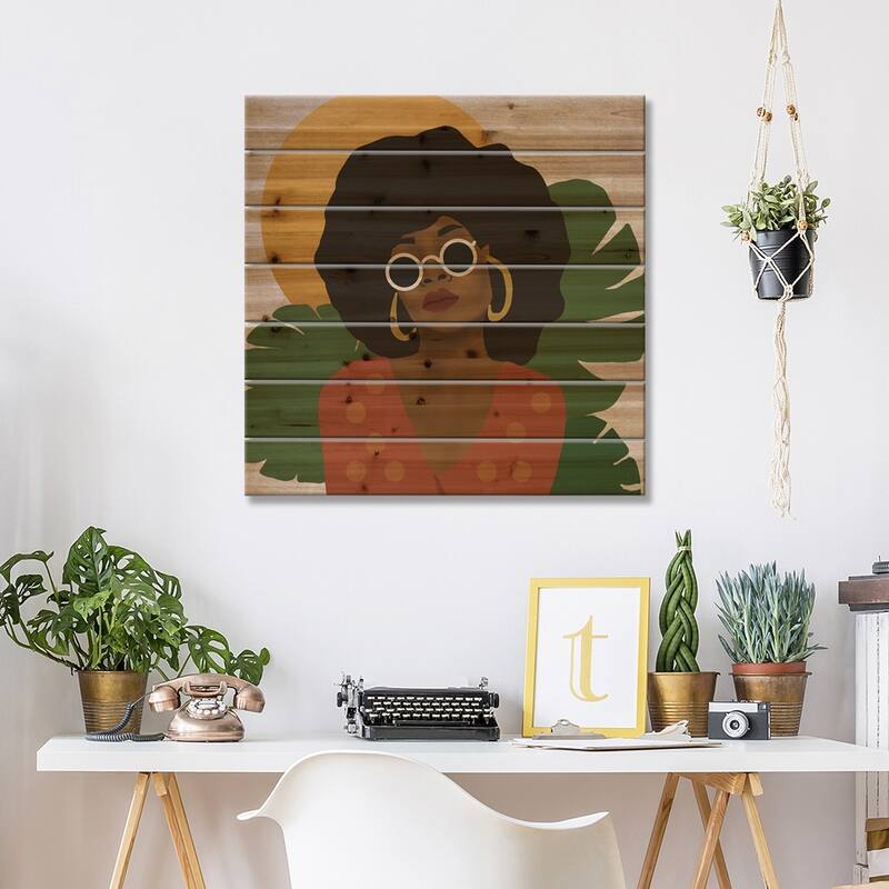 Easy Livin Print On Wood by Sarah Dahir - Multi-Color
