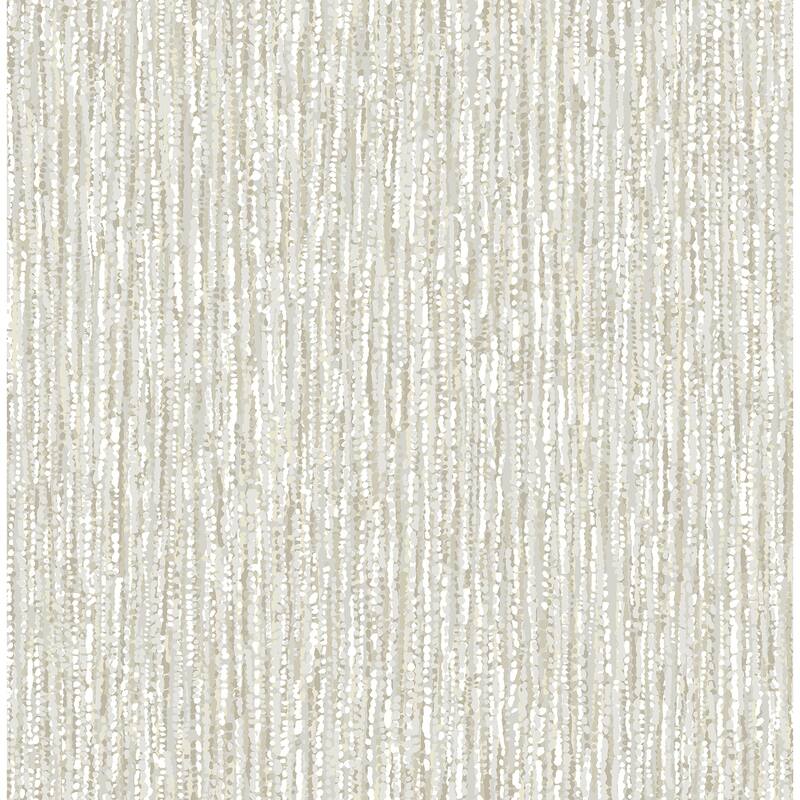 A-Street Prints Corliss Neutral Beaded Strands Wallpaper