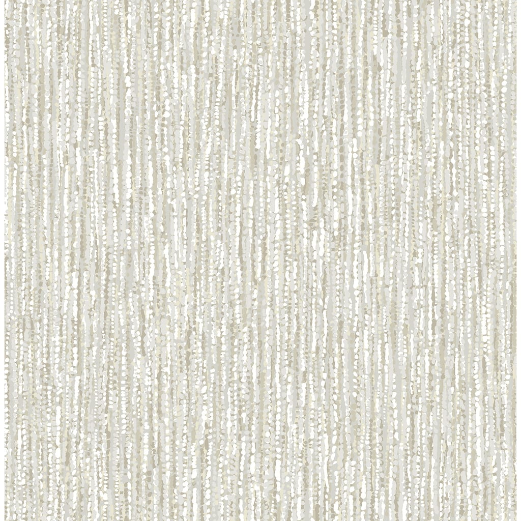 A-Street Prints Corliss Neutral Beaded Strands Wallpaper