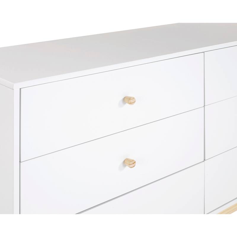 MOD 60"W 6-Drawer Wood Double Dresser