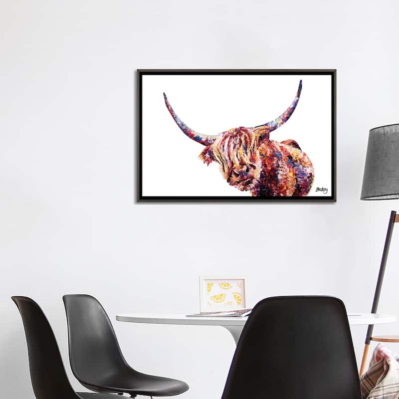 iCanvas "Olivia's Highland Cow" by Becksy Framed