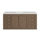 preview thumbnail 19 of 51, James Martin Vanities Chicago 60" Single Vanity, Whitewashed Walnut Ethereal Noctis Quartz