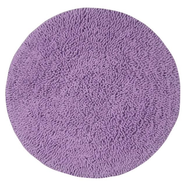 Home Weavers Fantasia Collection Absorbent soft Cotton Machine Washable and Dry 25" Round - Purple