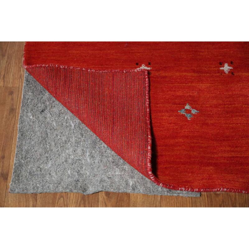 Hand Knotted Oriental 100% Wool Carpet Tribal Tribal Oranges & Rust Gabbeh Area Rug - 9' 8'' X 8' 3''