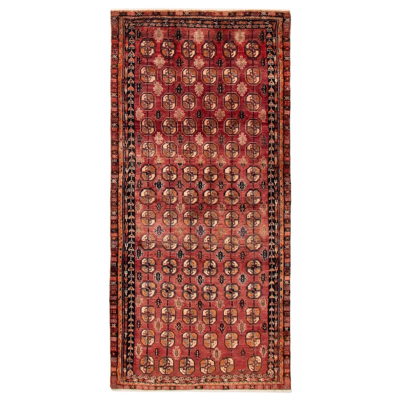ECARPETGALLERY Hand-knotted Teimani Red Wool Rug - 4'1 x 8'9 - Red - 4'1 x 8'9