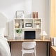 preview thumbnail 9 of 7, Cube White Wood Desk Bookshelf by DormCo