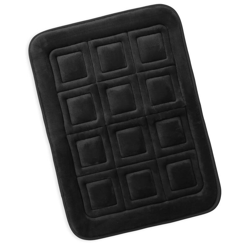 Clara Clark Ultra Soft Non Slip and Absorbent Bath Rug - Waffled Velvet Memory Foam Bath Mat