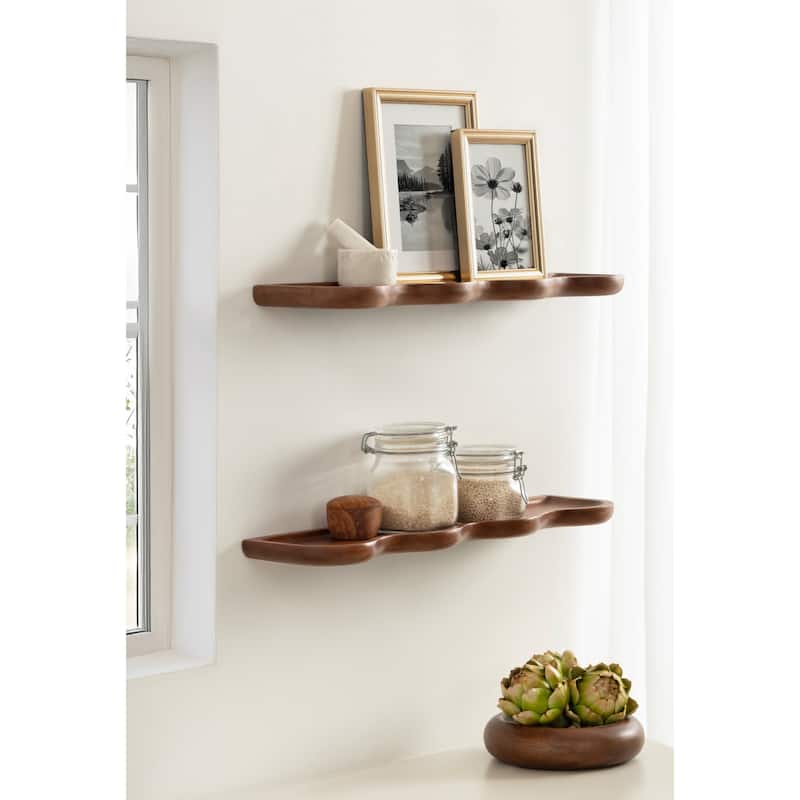 Kate and Laurel Alezar Wood Shelf Set