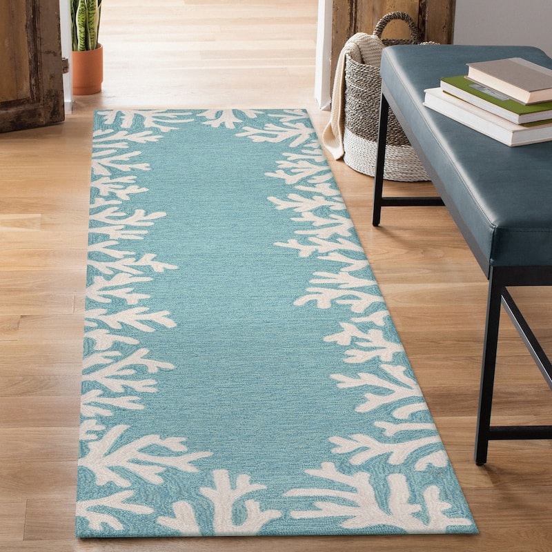 Liora Manne Capri Coral Border Indoor/Outdoor Rug