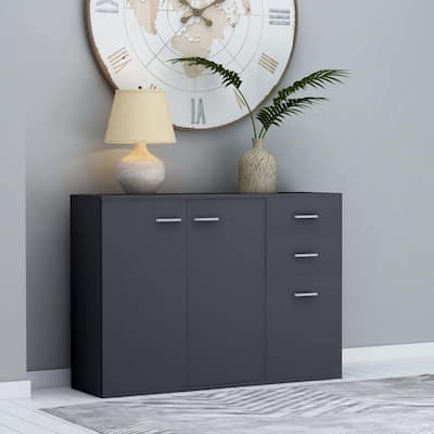 Sideboard Gray 41.3"x11.8"x29.5" Chipboard