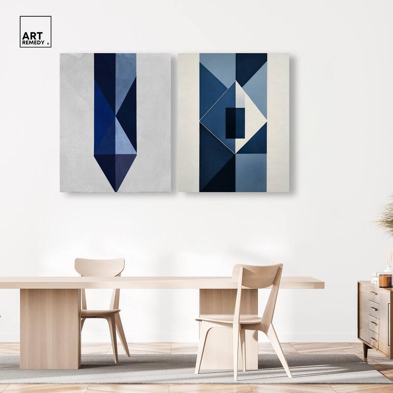 Blues Set Canvas Set of 2 by Art Remedy, Gallery Wrapped