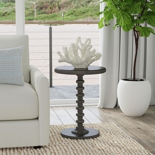 Linon Kallie Round Spindle Accent Table