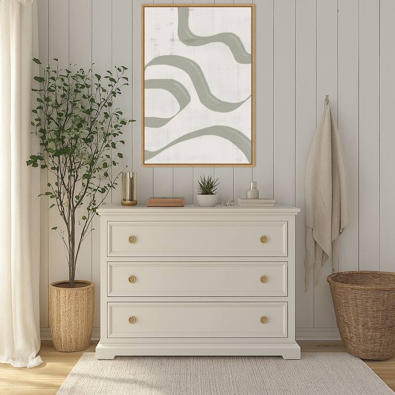 Curving Streamlines by THE MIUUS STUDIO (23 x 33 in.), Framed Canvas Wall Art Print