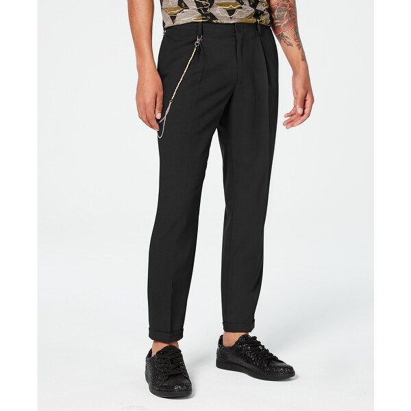 Slim fit pleated pants clearance