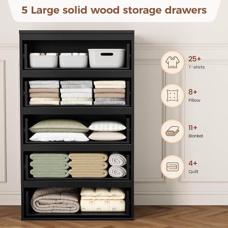 Dresser for Bedroom Chest of Deep Drawers Storage Dressers Organizer