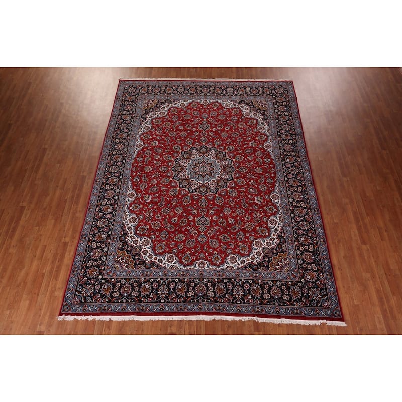 Traditional Kashan Turkish Area Rug Machine Made Carpet - 9'8" x 12'11"