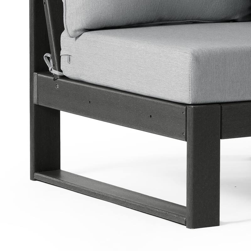 Endless Patio Deep Seating Armless Chair with Gray Frame