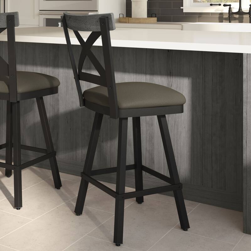 Amisco Snyder Swivel Counter and Bar Stool