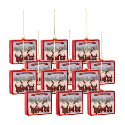 Glass Gnome Ornament (Set of 12)