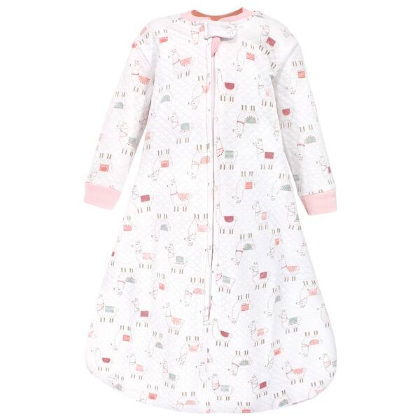 slide 1 of 1, Hudson Baby Infant Girl Premium Quilted Long Sleeve Sleeping Bag and Wearable Blanket, Llama