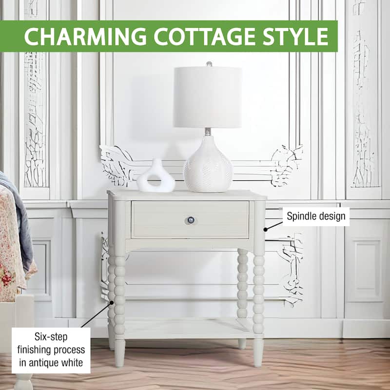 Spindle Single Drawer Night (1-Year Warranty)