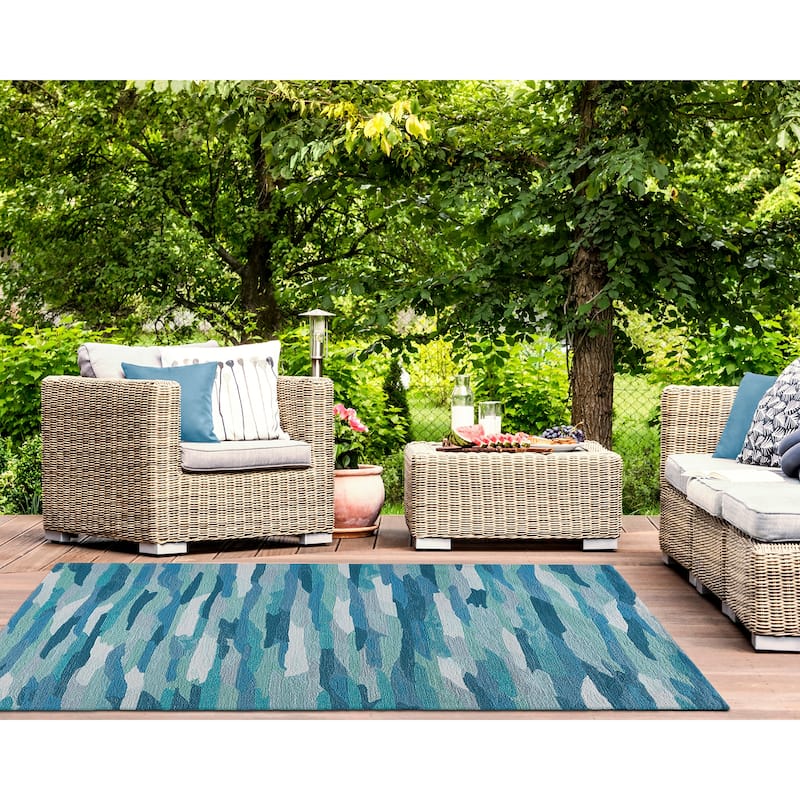Liora Manne Capri Cloud Indoor/Outdoor Rug Aruba - 3'6" x 5'6" - Aruba