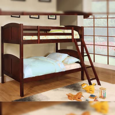 Kate Twin/Twin Bunk Bed in Cherry Finish