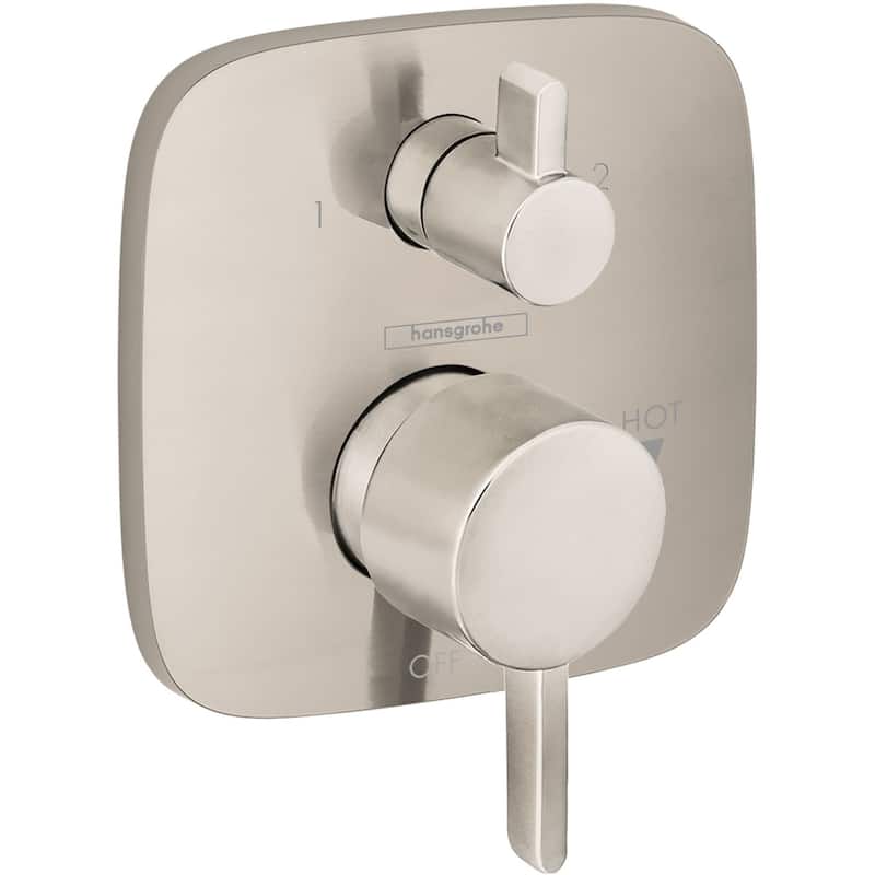 Hansgrohe 15864 Ecostat Soft Cube Pressure Balanced Valve Trim Only - Brushed Nickel