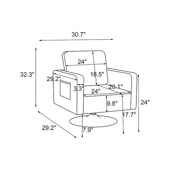 360 Swivel Teddy Tufted Accent Chair Upholstered Arm Chair, Single Sofa