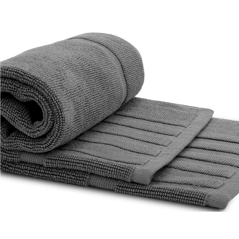 White Classic Luxury Cotton Bath Mat 22x34 Set of 2