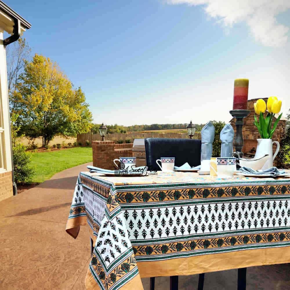 Cotton Floral Tablecloth for Rectangle Tables