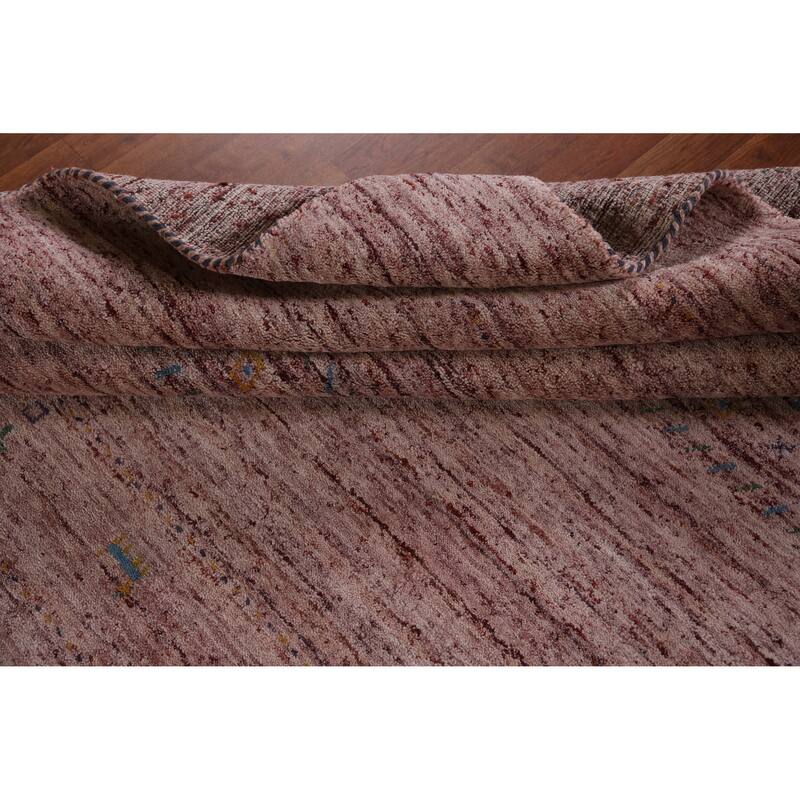 Hand Knotted Oriental 100% Wool Carpet Tribal Animal Pictorial Multi-Colored Gabbeh Area Rug - 10' 8'' X 7' 10''