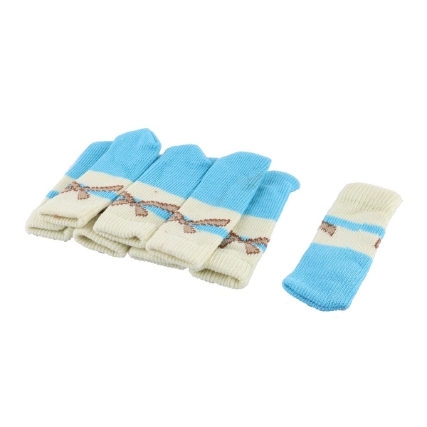 Household Bow Tie Pattern Non-skid Chair Table Desk Leg Feet Sock Sleeve Cover 8pcs